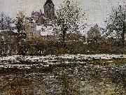 Claude Monet Effet de neige a Vetheul France oil painting artist